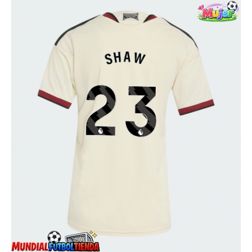 Camiseta Manchester United Luke Shaw #23 Tercera Equipación Replica 2026-27 para mujer mangas cortas